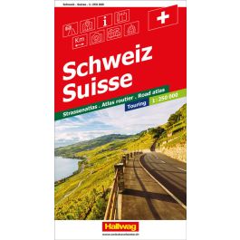 スイス地図Hallwag製 未使用品 全土&都市掲載 都市間距離一覧表付き スイス地図Hallwag製 未使用品 全土&都市掲載 都市間距離一覧表