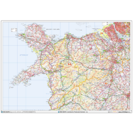 Ll Postcode Number Map Llandudno - LL - Postcode Wall Map | Stanfords