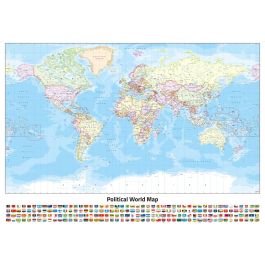 World Political (Miller projection) Map | Stanfords