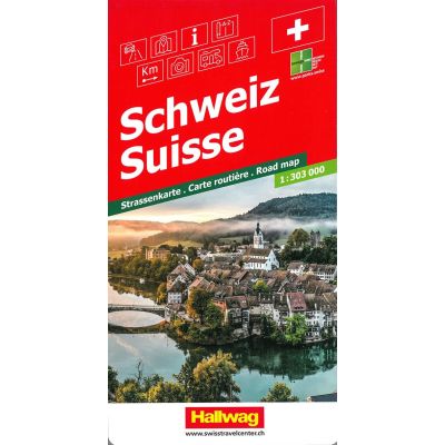 Switzerland | Hallwag Touring Road Atlas | 1:250,000 | Stanfords