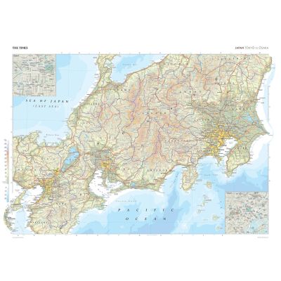 The Times Map of Japan: Tokyo to Osaka - Compact | Stanfords