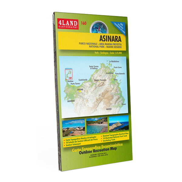 Asinara 160 1 25 000 Hiking Map 4Land Stanfords asinara-160-1-25-000-hiking-map-4land-stanfords