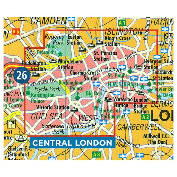 London 1:15,000 Laminated City Map | Stanfords