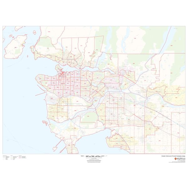 Greater Vancouver Postal Code Forward Sortation Areas | Stanfords