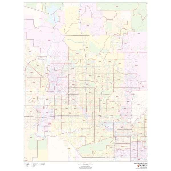Phoenix Zip Code Phoenix, Arizona ZIP Codes Map | Stanfords