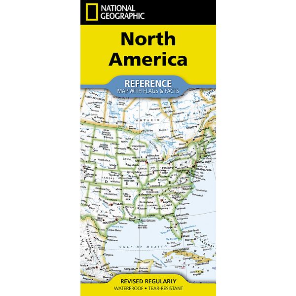 North America Reference Map with Flags and Facts | Stanfords