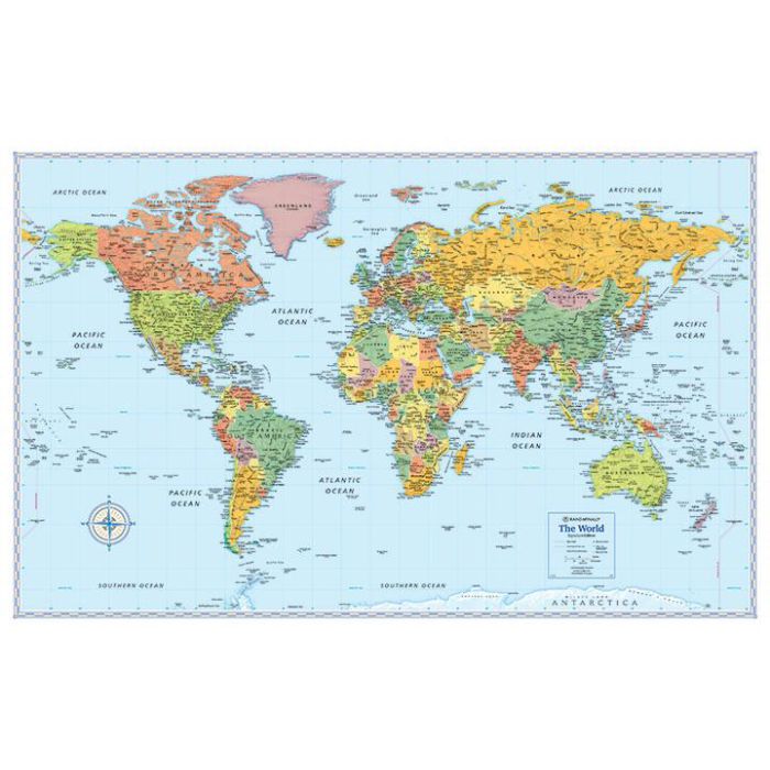 World Rand McNally Signature Wall Map ENCAPSULATED Stanfords 061004f61eec701835b882e9f3a2268d0606a7893434b9b57493202aa7e6e3ab