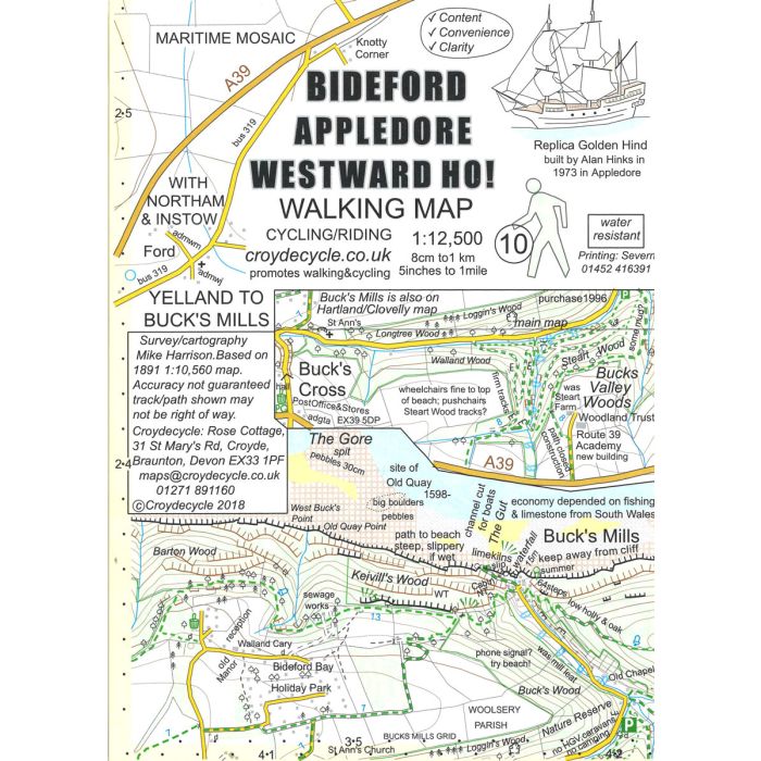 Bideford - Appledore - Westward Ho! Mills Walking Map 10 - Yelland to ...