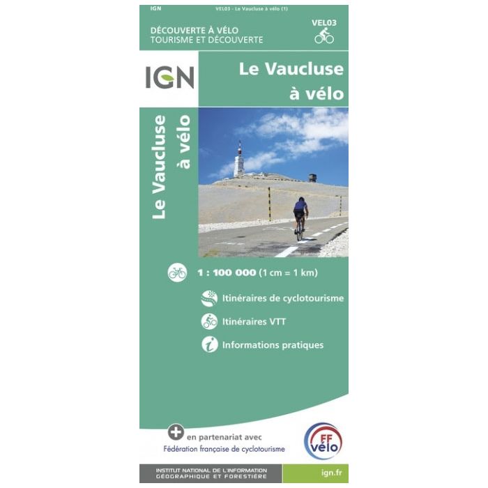 Vaucluse by Bike, France [VEL03] IGN Cycling Map 1:100,000 | Stanfords