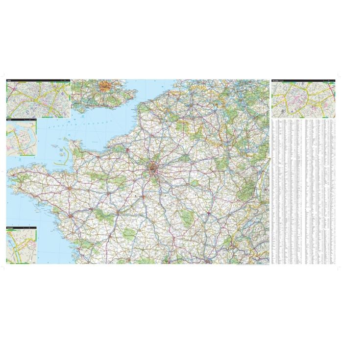 Philip's Road Map France and Belgium | Stanfords