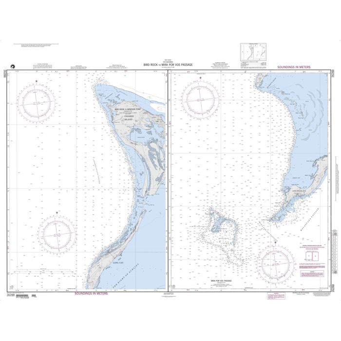 NGA Chart 26288 - The Bahamas - Bird Rock to Mira Vos Passage | Stanfords