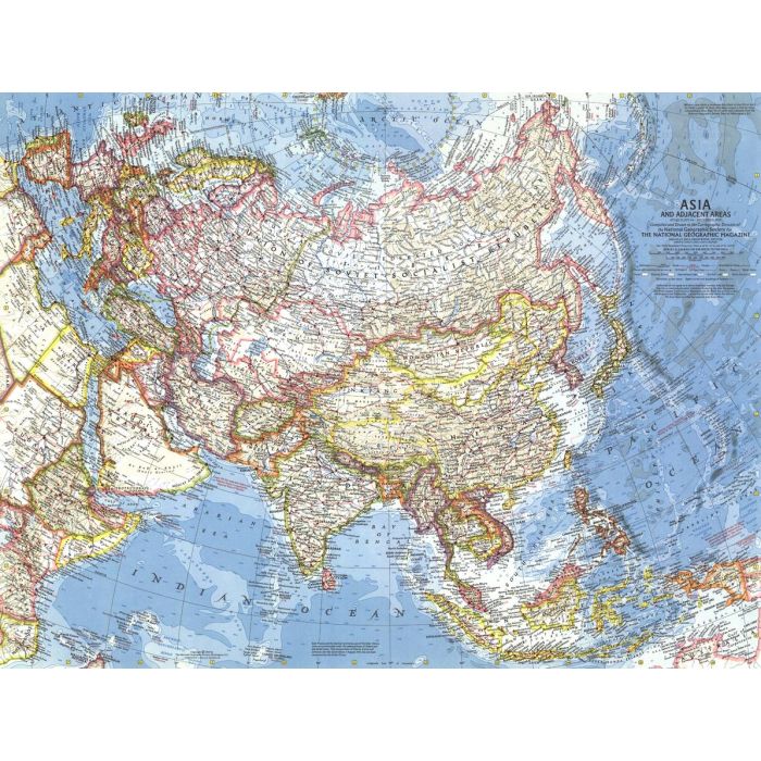Asia and Adjacent Areas - Published 1959 | Stanfords