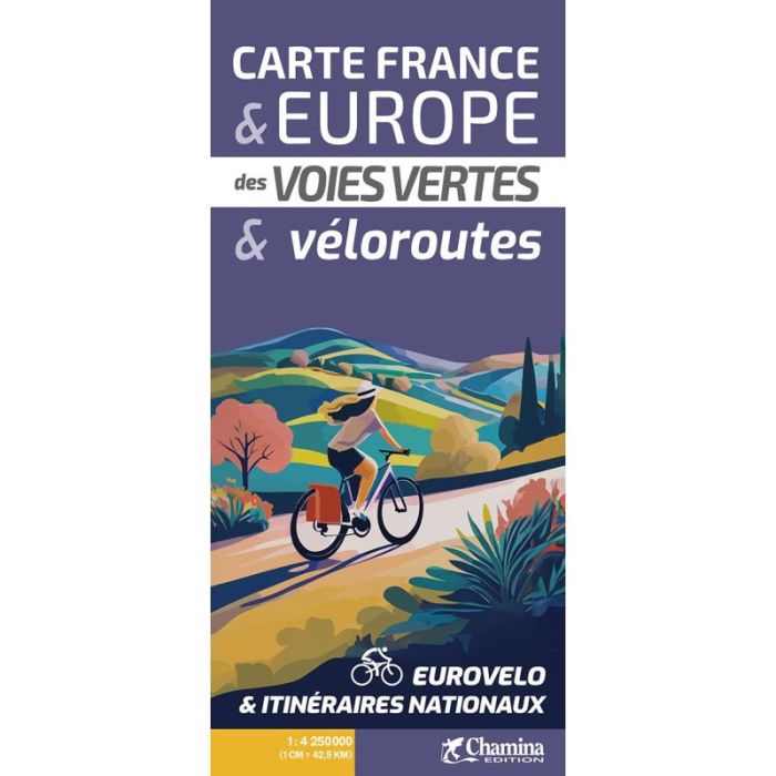 France & Europe Voies Vertes & Véloroutes | Chamina Cycling Map | Stanfords
