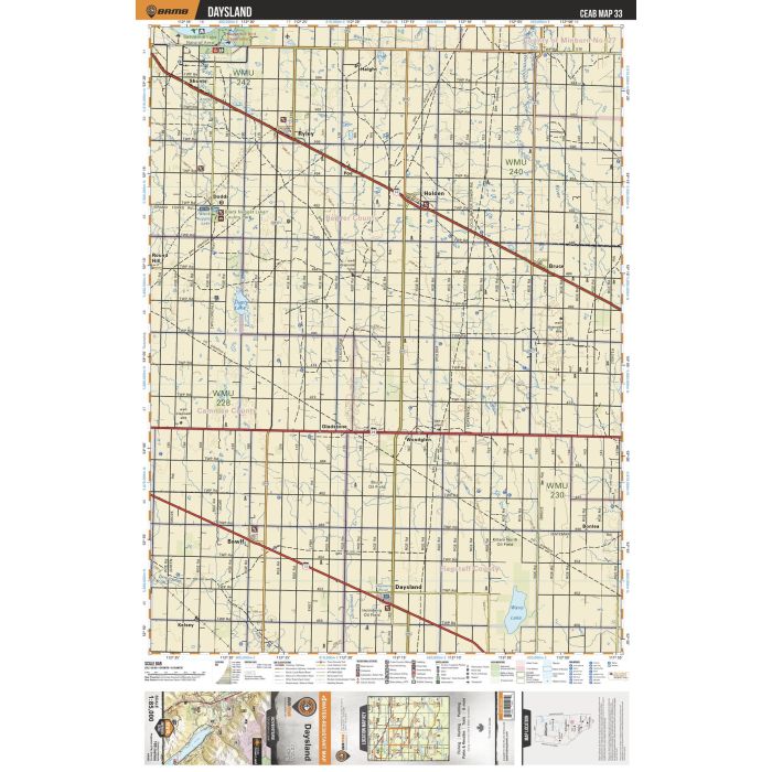 CEAB33 Daysland Central Alberta Topo Stanfords