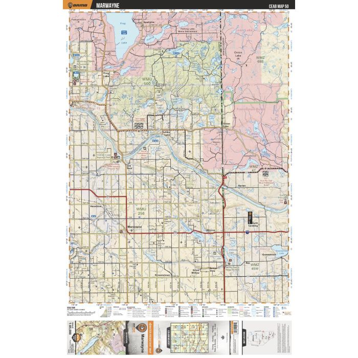 CEAB50 Marwayne Central Alberta Topo Stanfords