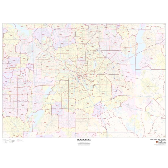 Dallas County, Texas ZIP Codes Stanfords