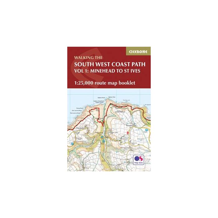 South West Coast Path 1 - Minehead to St Ives Cicerone Map Booklet ...