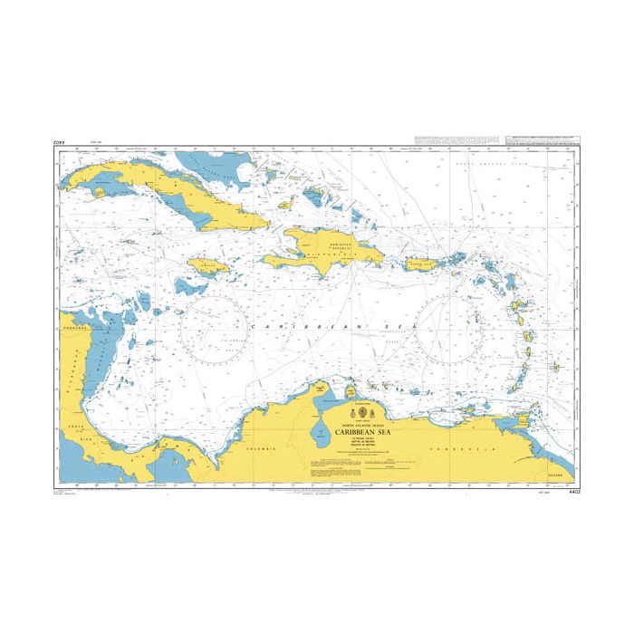 Ukho Ba Chart 4402: North Atlantic Ocean Caribbean Sea Blue UKHO