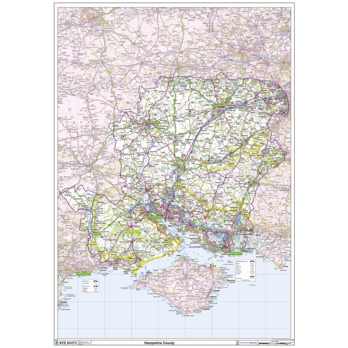 Hampshire County Map Stanfords