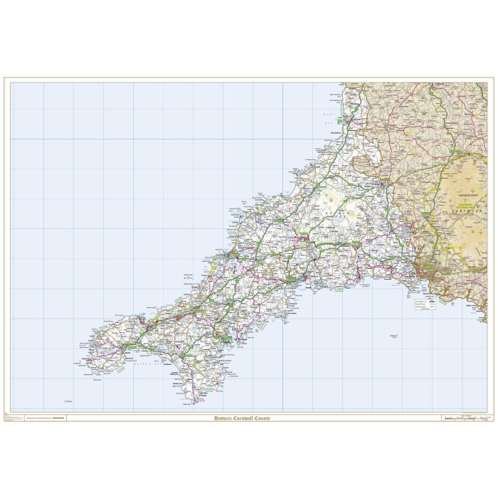 Historic Cornwall County Map Stanfords