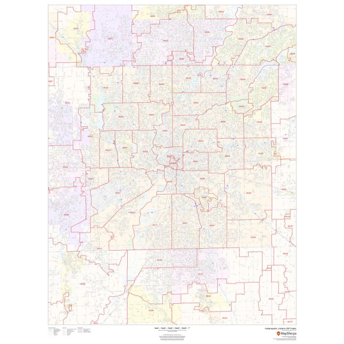 Indianapolis, Indiana ZIP Codes Stanfords