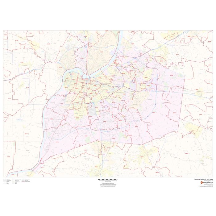 Louisville, Kentucky ZIP Codes Stanfords