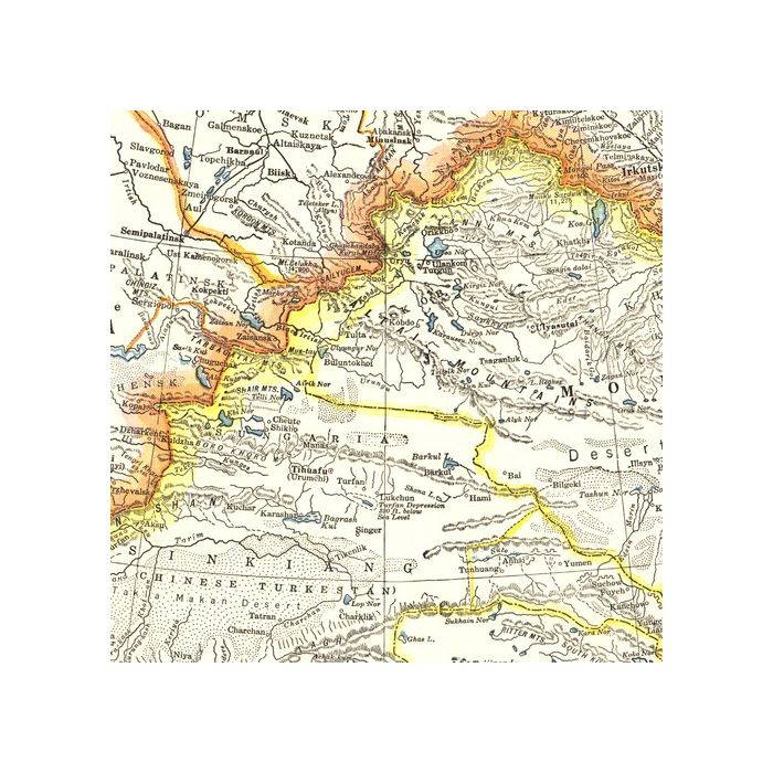 Map of Asia with Europe and a portion of Africa - Published 1921 ...