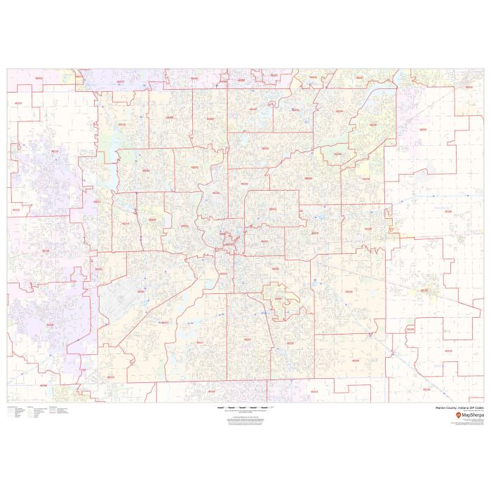 Marion County, Indiana ZIP Codes Stanfords