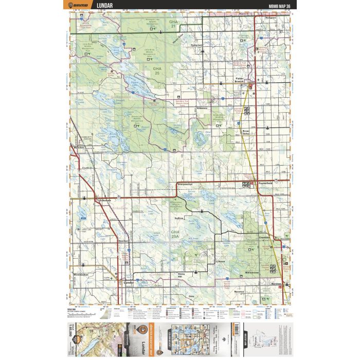 MBMB36 Lundar - Manitoba Backroad Mapbook Topo | Stanfords