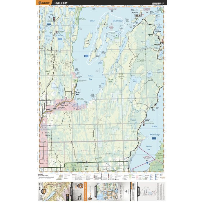 MBMB47 Fisher Bay - Manitoba Backroad Mapbook Topo | Stanfords