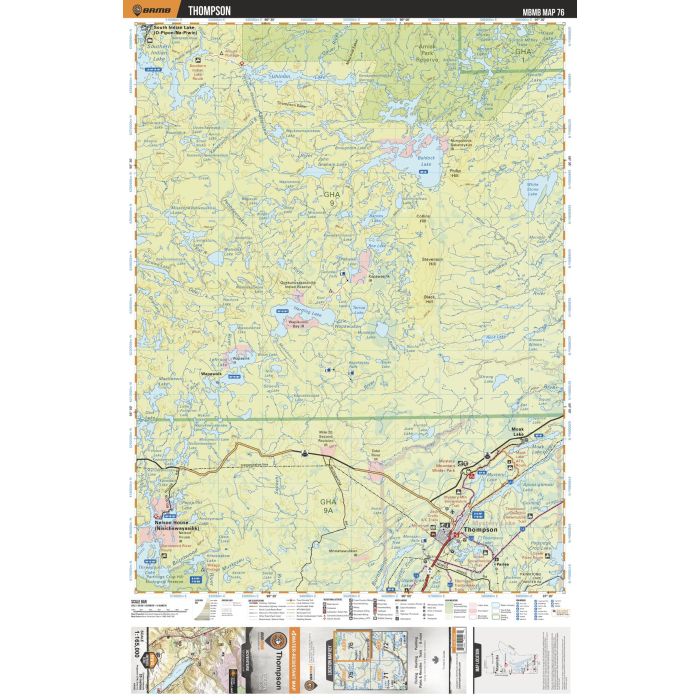 MBMB76 Thompson - Manitoba Backroad Mapbook Topo | Stanfords