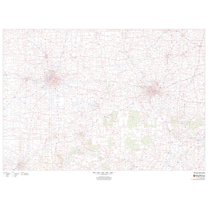 Missouri ZIP Code Map Stanfords