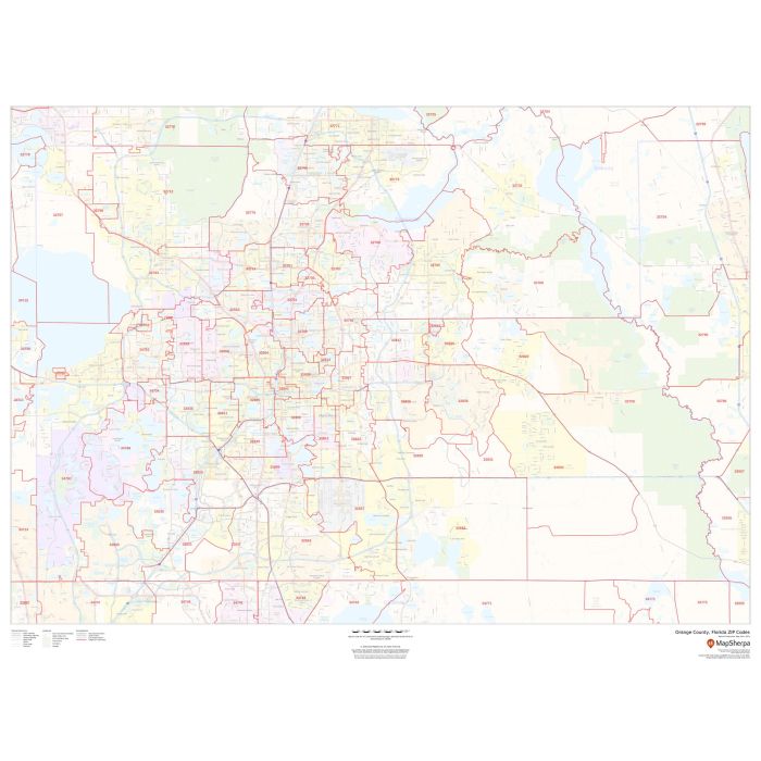 Orange County, Florida ZIP Codes Map