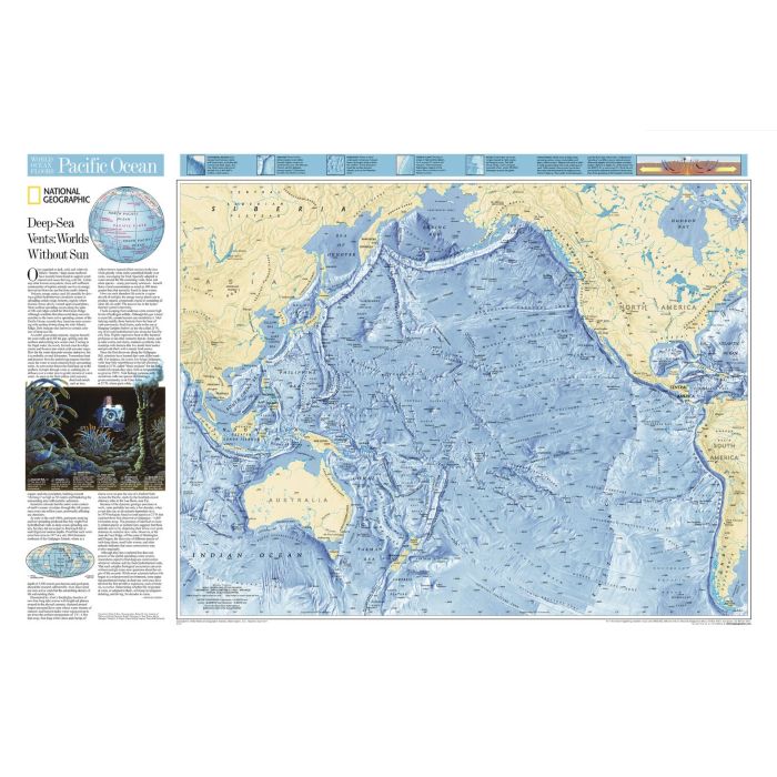 Pacific Ocean Floor Map Stanfords Pacific Ocean Floor