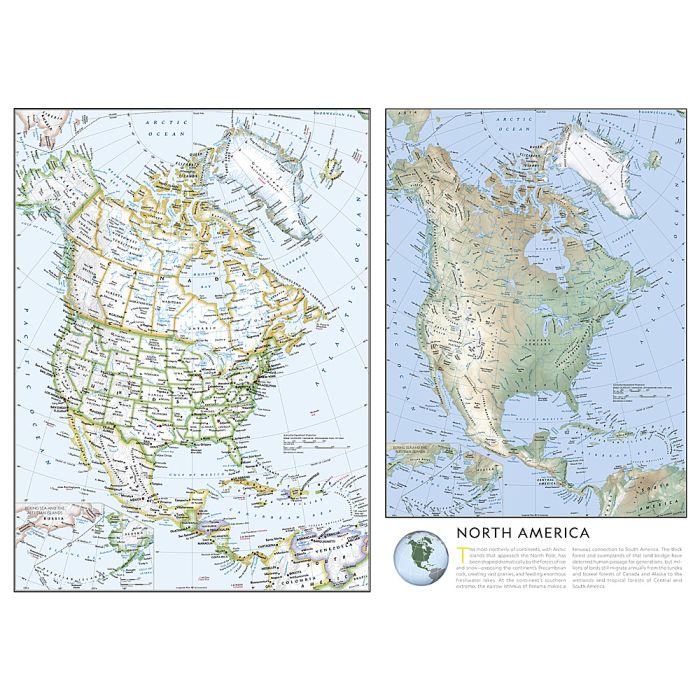 North America Reference Map with Flags and Facts | Stanfords