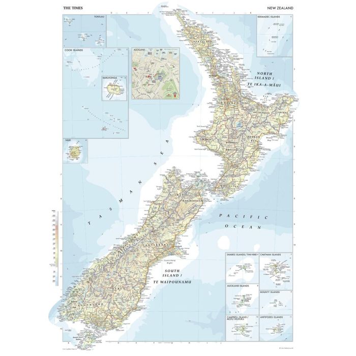 The Times Map of New Zealand - Compact | Stanfords