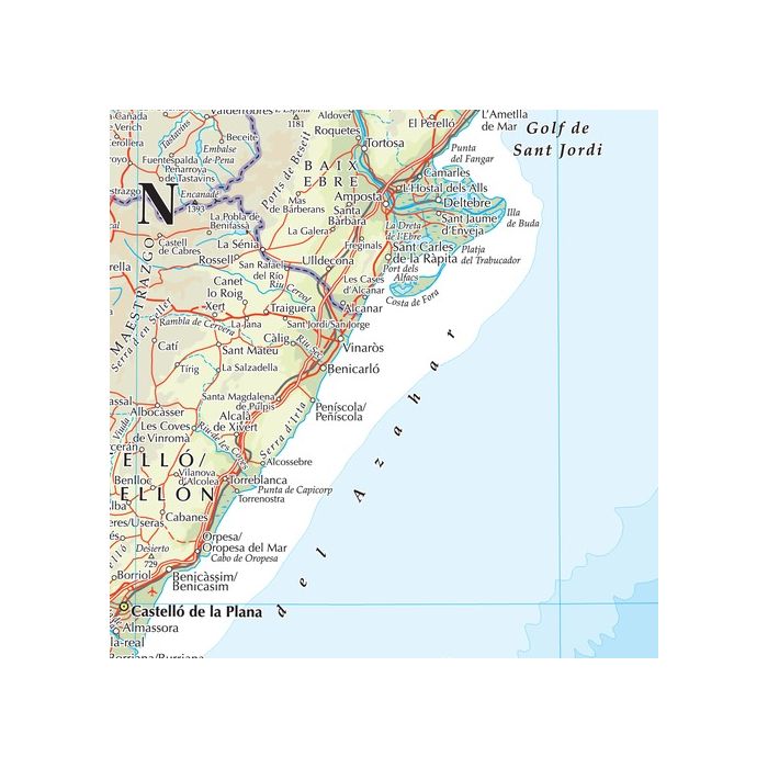 Realistic Map Of Spain