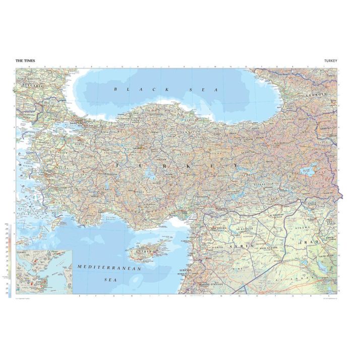 The Times Map of Turkey - Compact | Stanfords