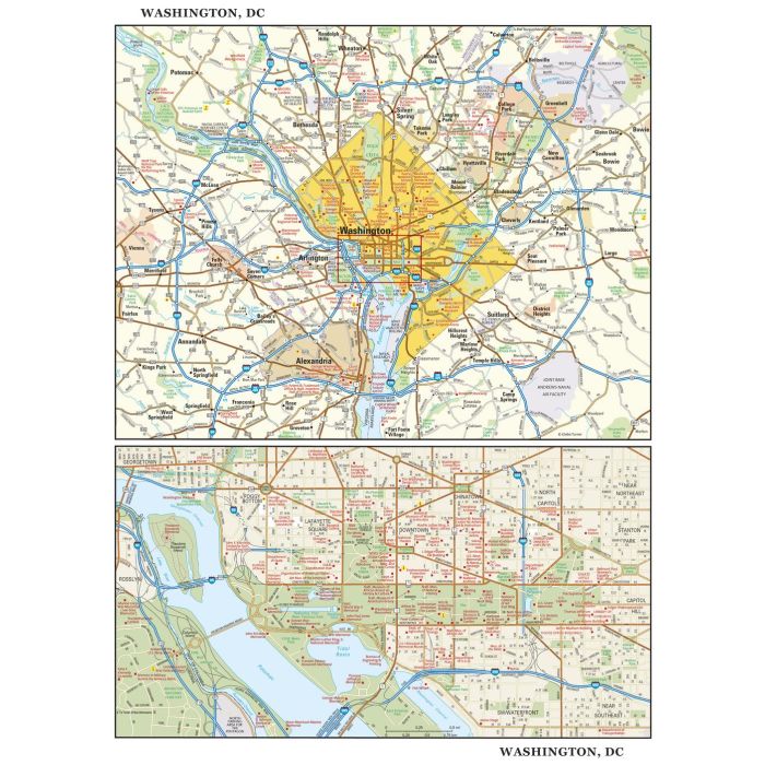 Washington DC Wall Map Large Map Stanfords Washington Dc Wall Map Large