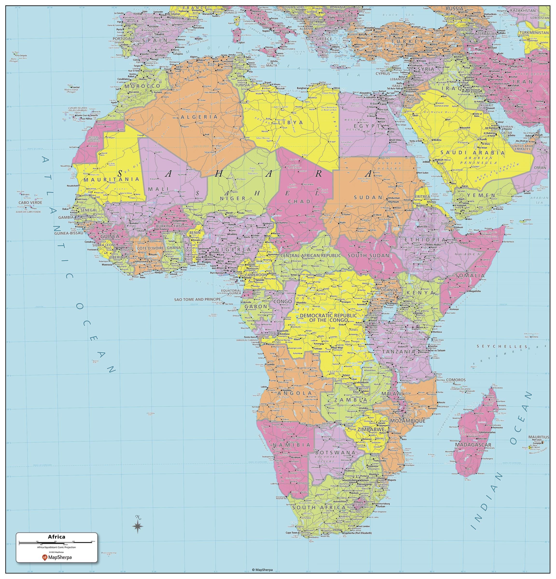 Africa Political Map A Learning Family Africa Political Map A Learning Family