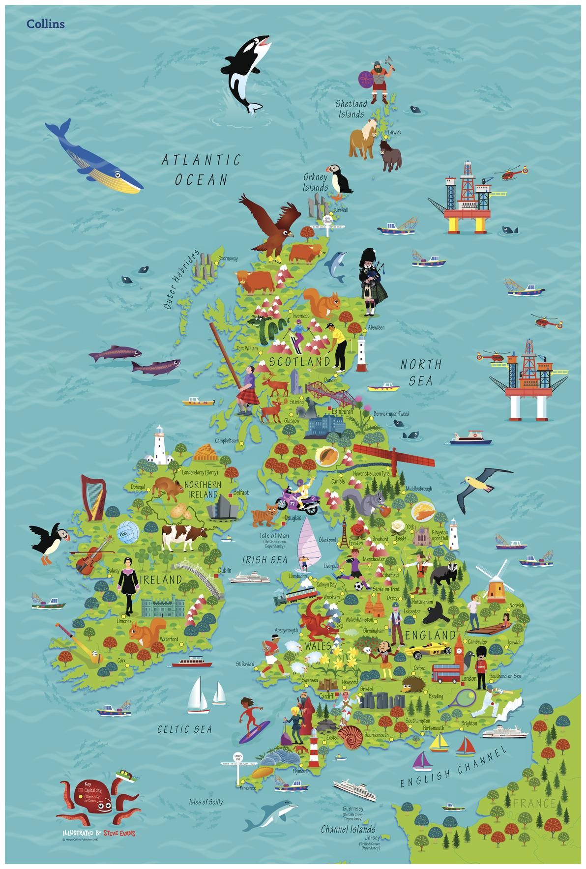 England Map For Kids Book Details : Children’s Map Of The United