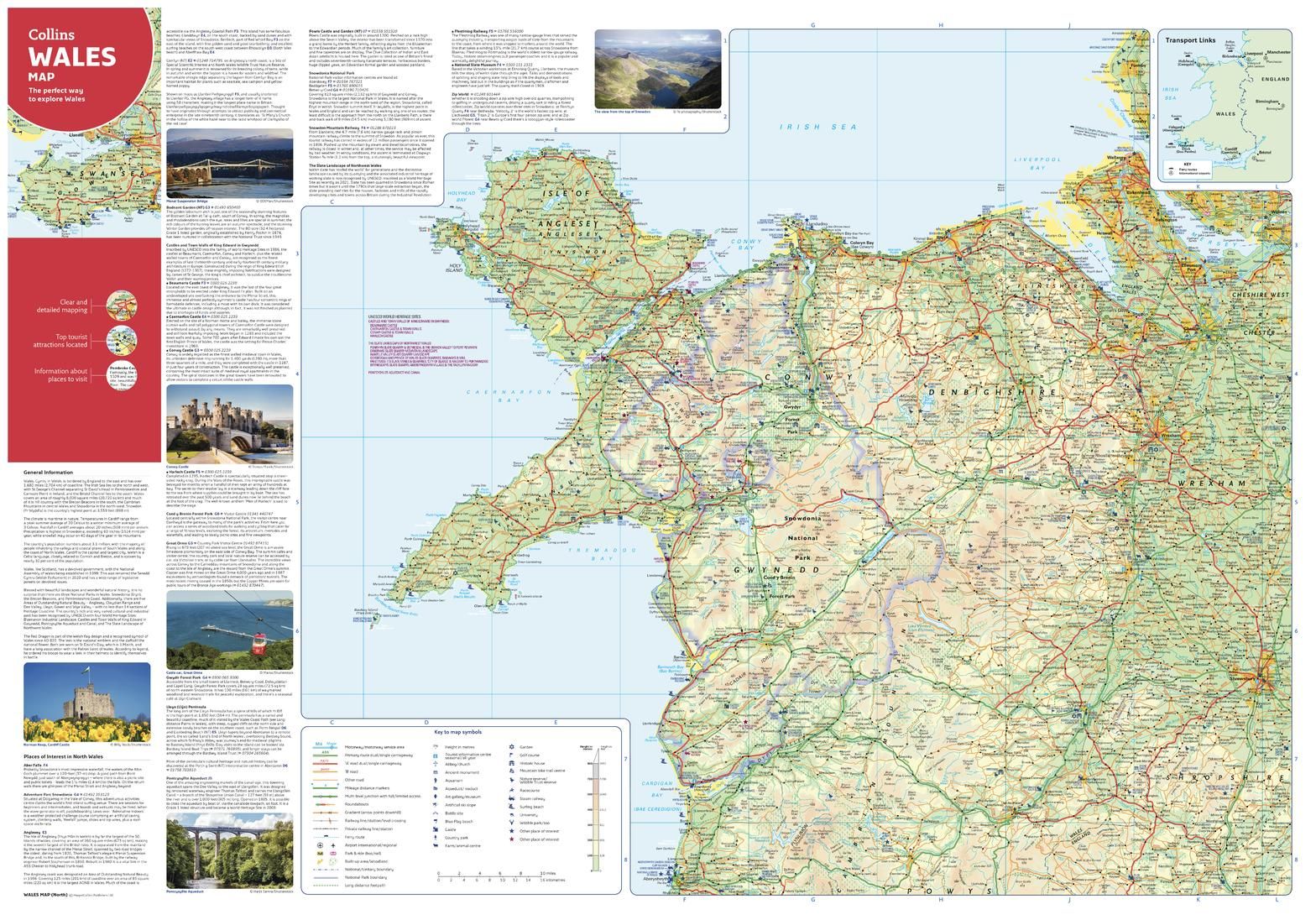 Map North Wales North Wales Anglesey Map Britain Visitor Travel