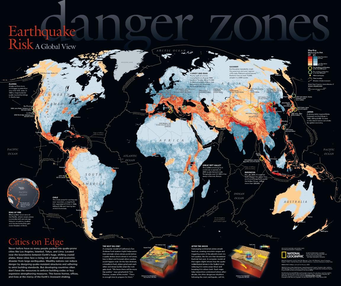 Earthquake Danger Zone National Seismic Hazard Assessment (NSHA)