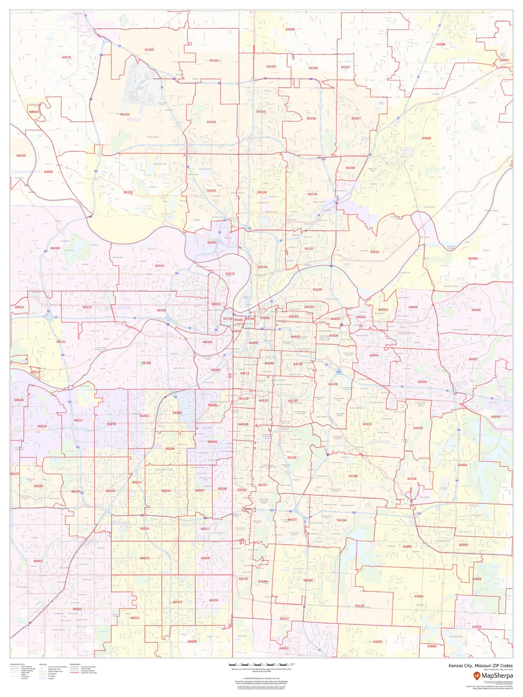 Zip Code Map Kansas And Missouri