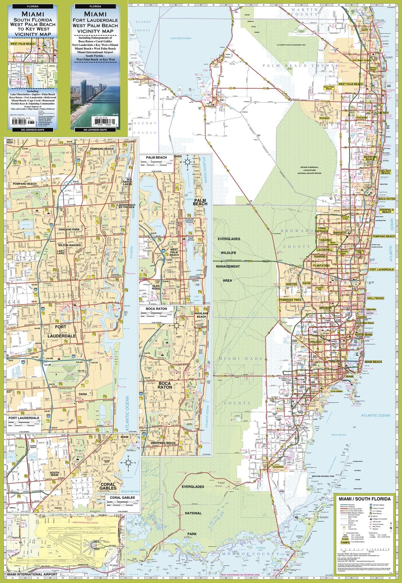 Miami and Vicinity Map | Stanfords