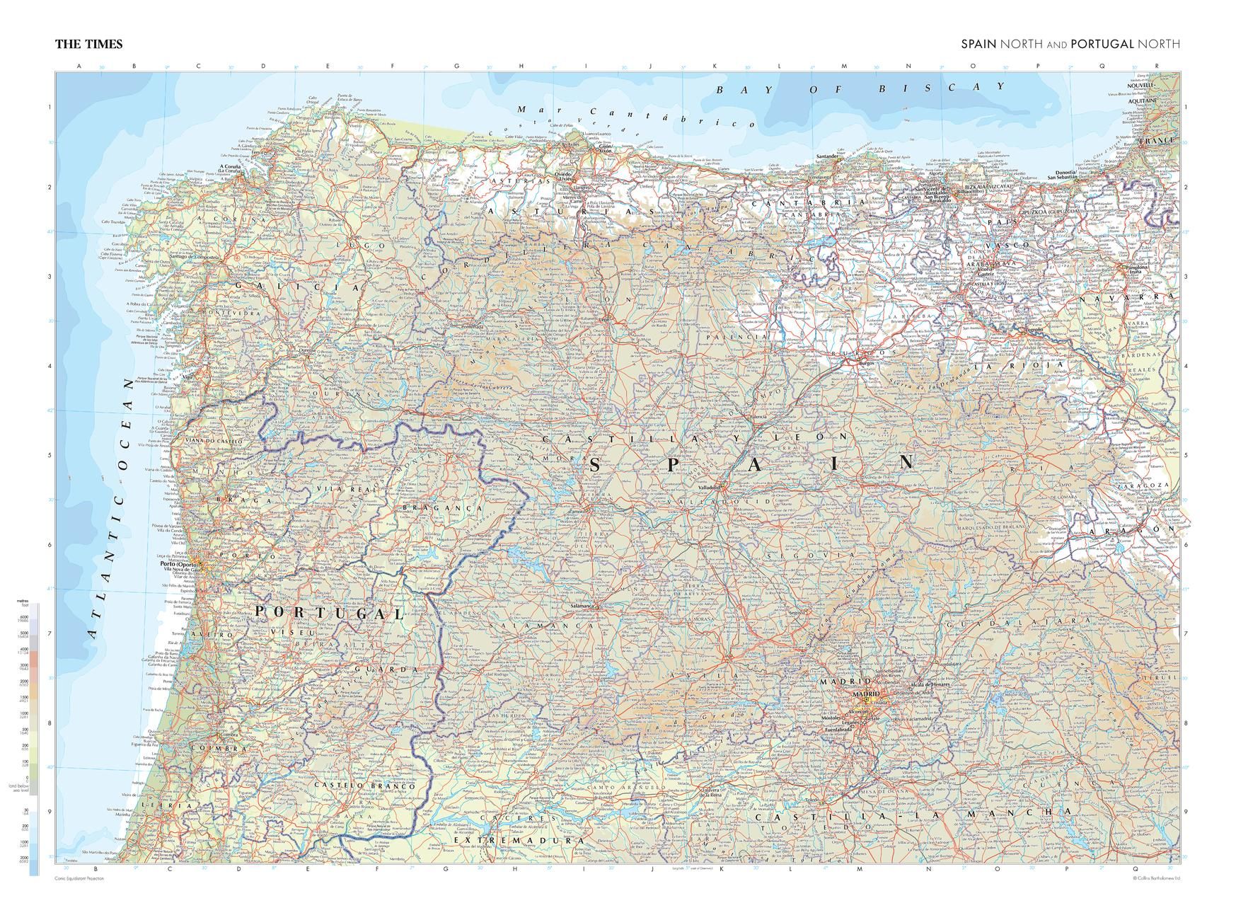 Map Showing Spain
