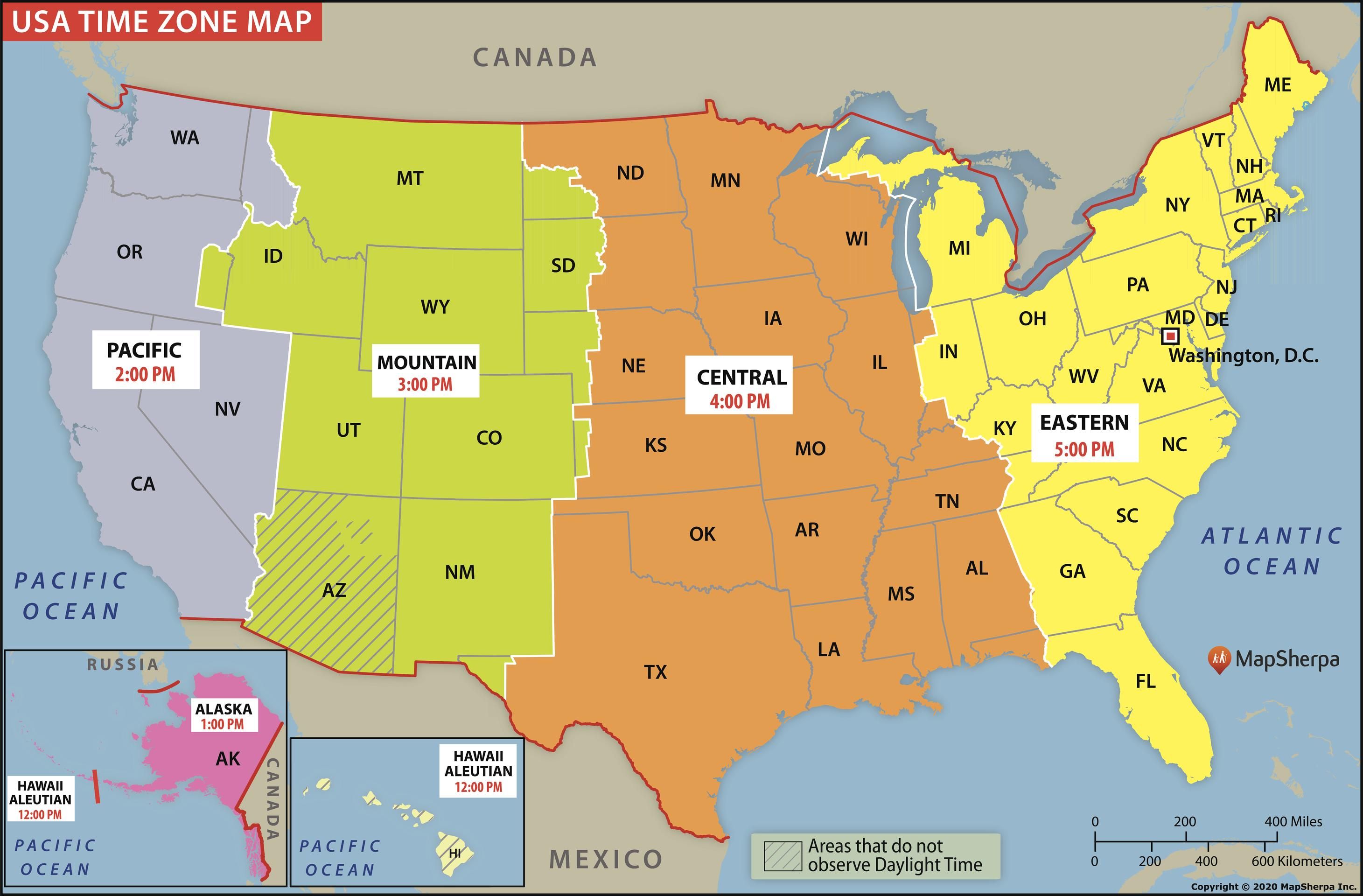 Usa Time Zone Map Time Zone Map United States Map Time Time Zone Map